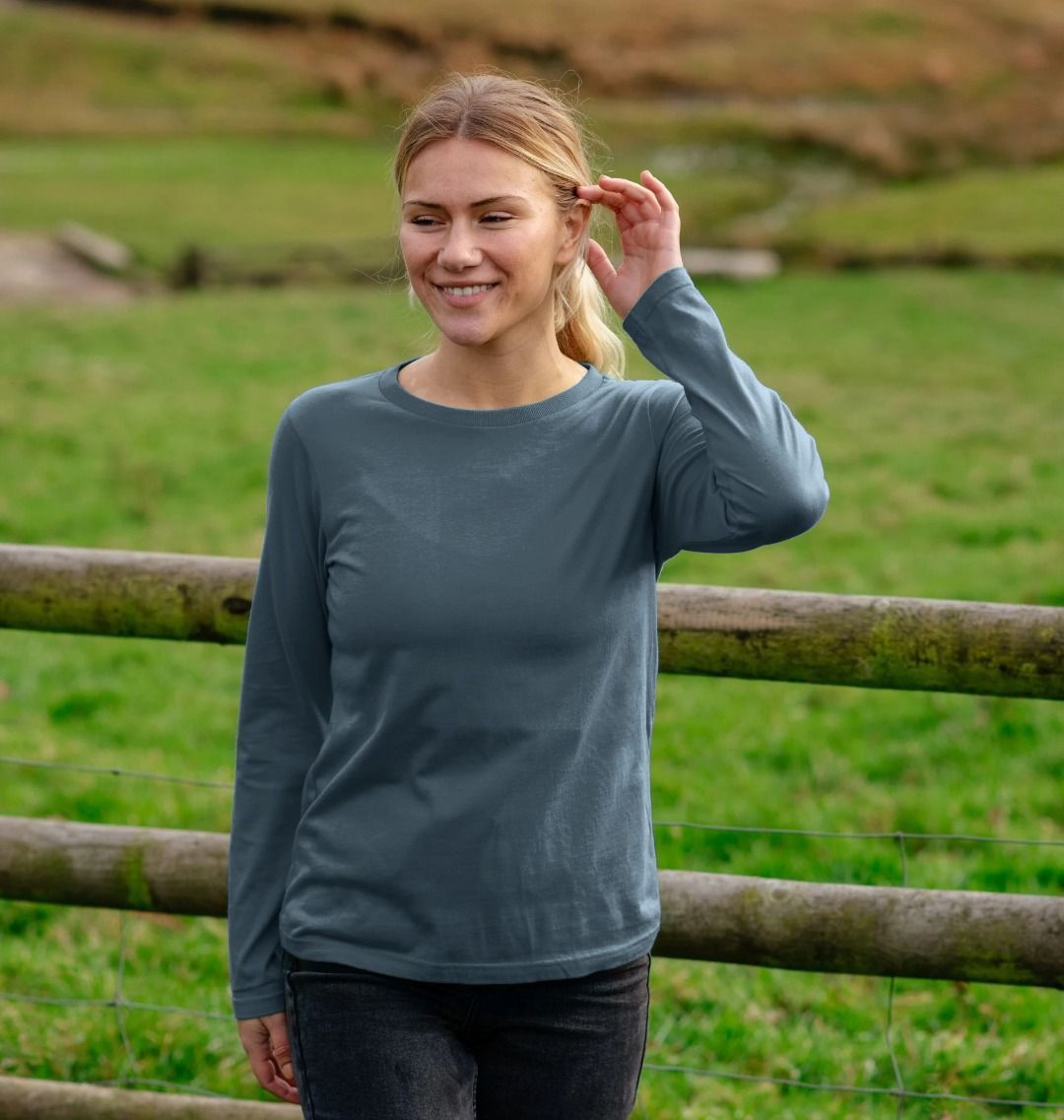 🇬🇧 Empty Canvas - Women's Organic Long Sleeve T-shirt