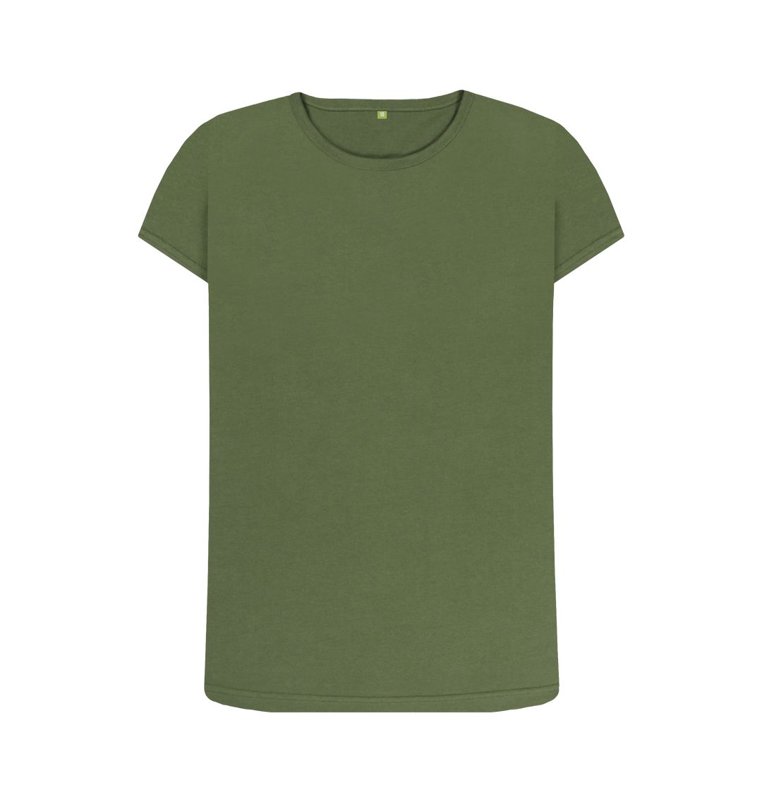 Khaki \ud83c\uddec\ud83c\udde7 Empty Canvas - Women's Organic Crew Neck T-shirt (Dark)