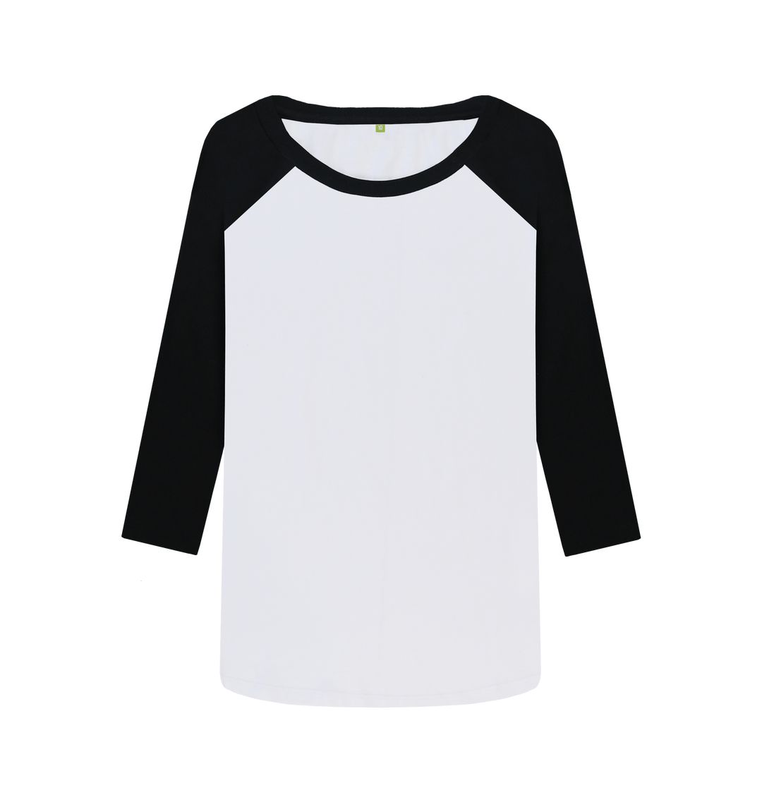 Black-White \\\\ud83c\\\\uddec\\\\ud83c\\\\udde7 Empty Canvas - Women's Organic Baseball T-shirt