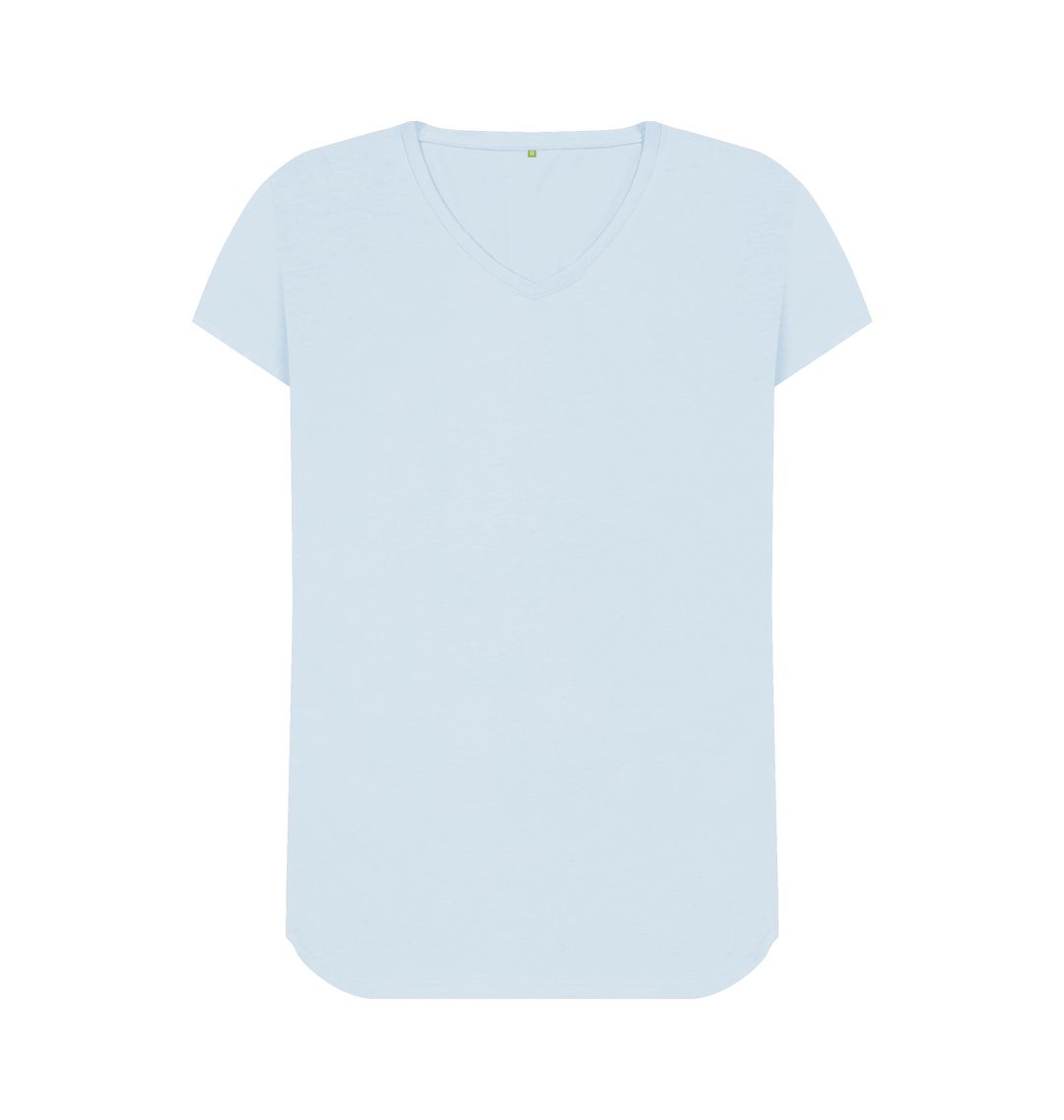 Sky Blue \\ud83c\\uddec\\ud83c\\udde7 Empty Canvas - Women's Organic V-Neck T-shirt