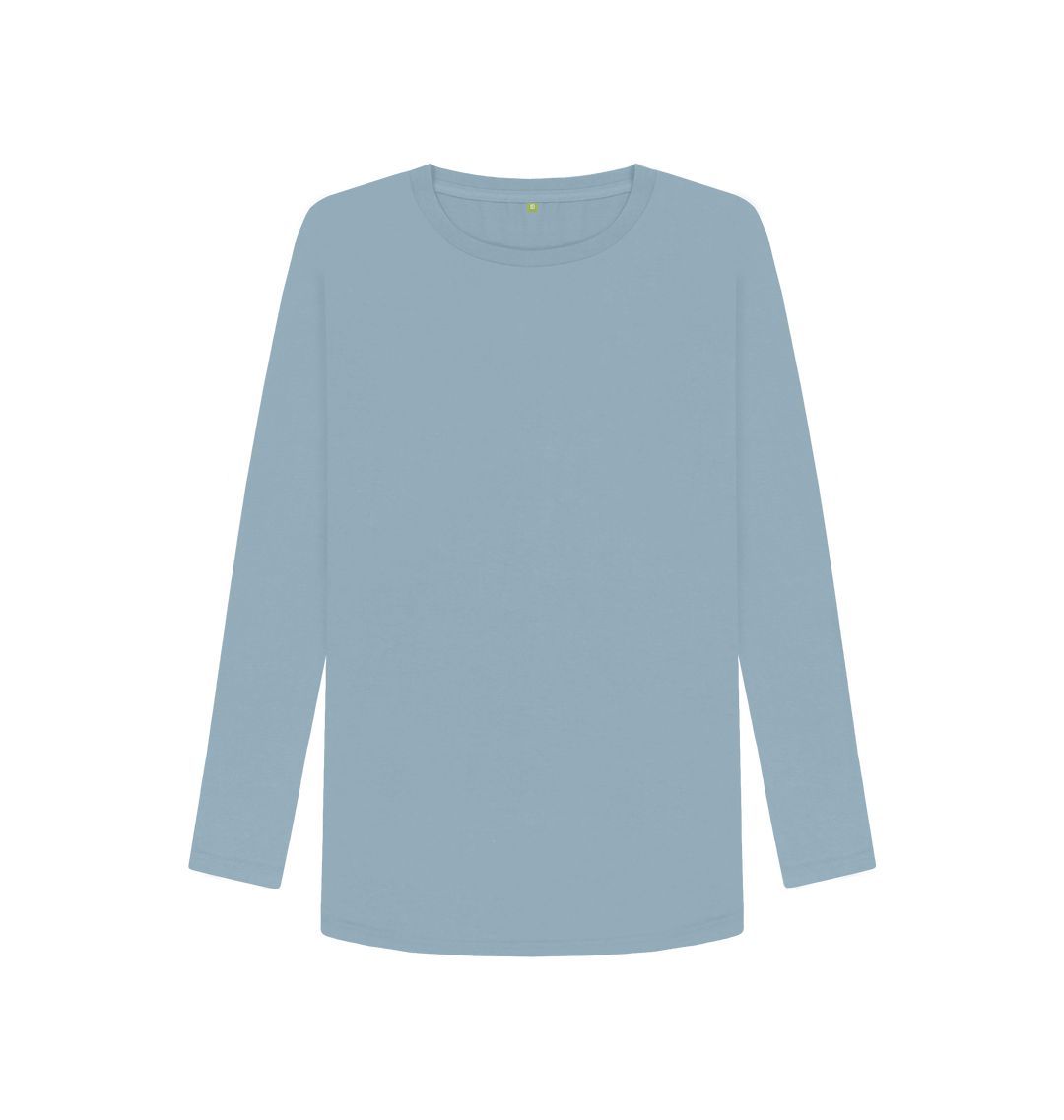 Stone Blue \ud83c\uddec\ud83c\udde7 Empty Canvas - Women's Organic Long Sleeve T-shirt