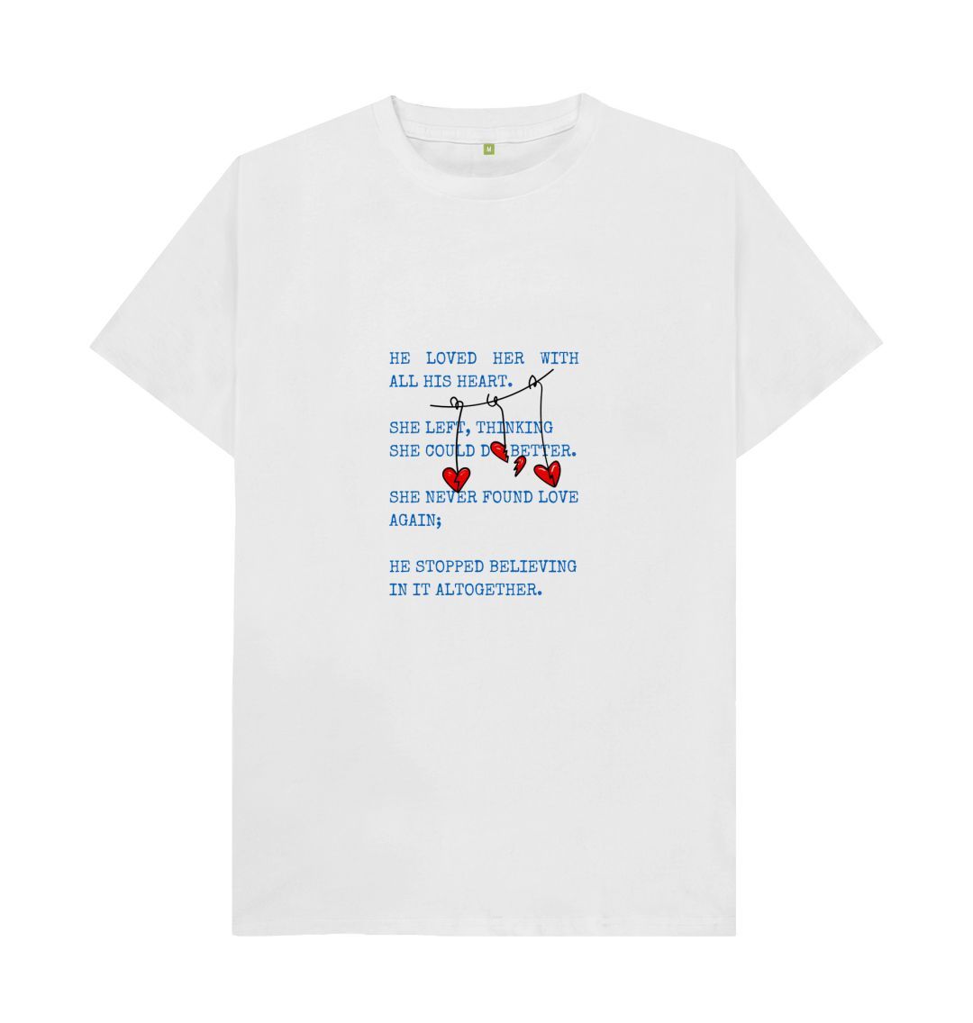 White \ud83c\uddec\ud83c\udde7 Unrequited Love (Light) - Unisex Organic Cotton T-Shirt