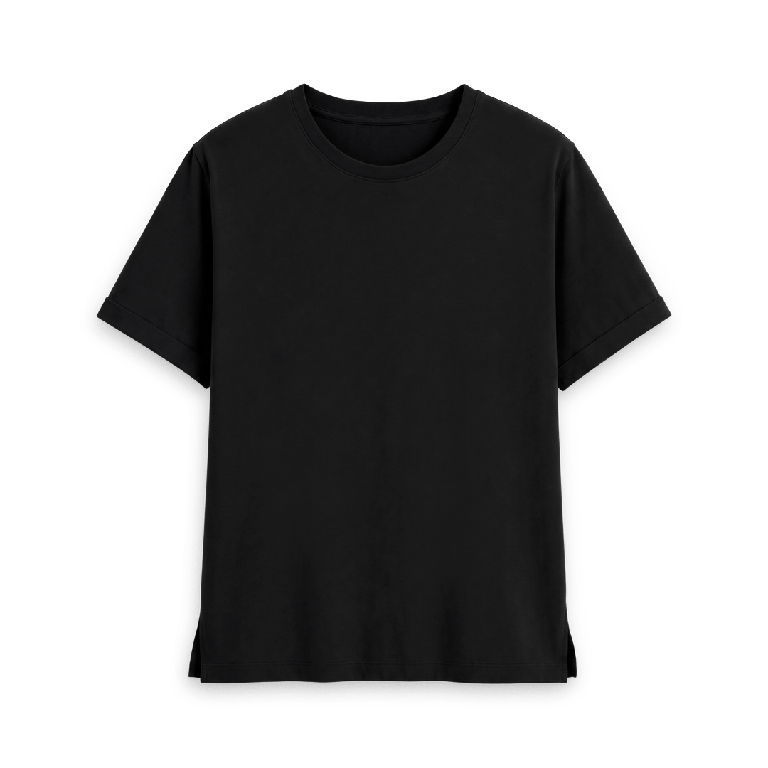 Black Printed T-shirt Front
