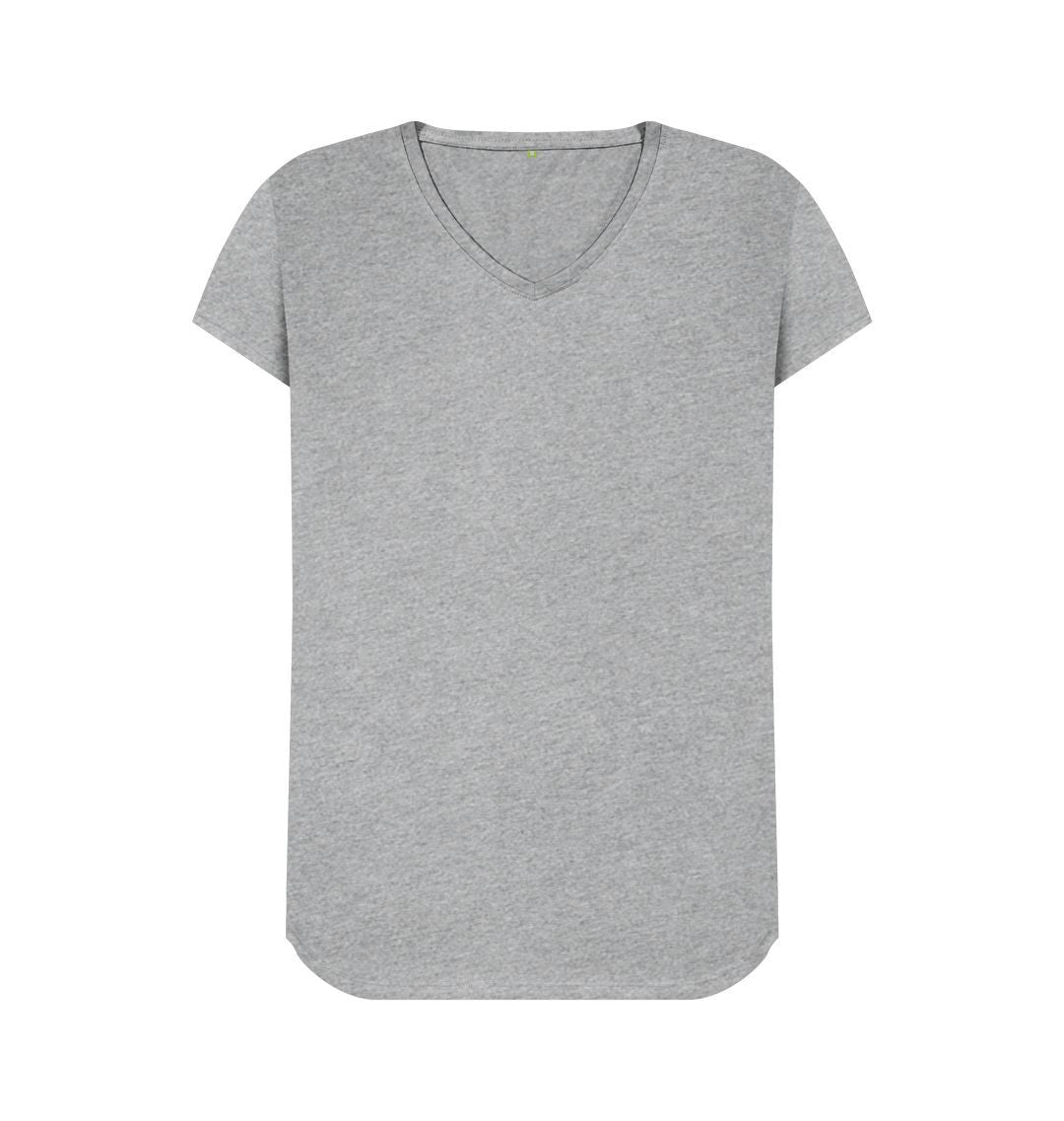 Athletic Grey \ud83c\uddec\ud83c\udde7 Empty Canvas - Women's Organic V-Neck T-shirt