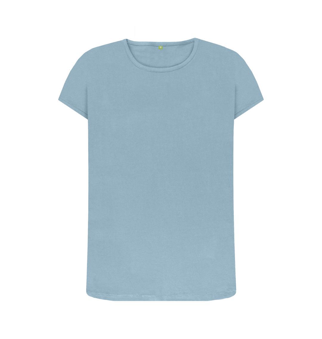 Stone Blue \ud83c\uddec\ud83c\udde7 Empty Canvas - Women's Organic Crew Neck T-shirt (Light)