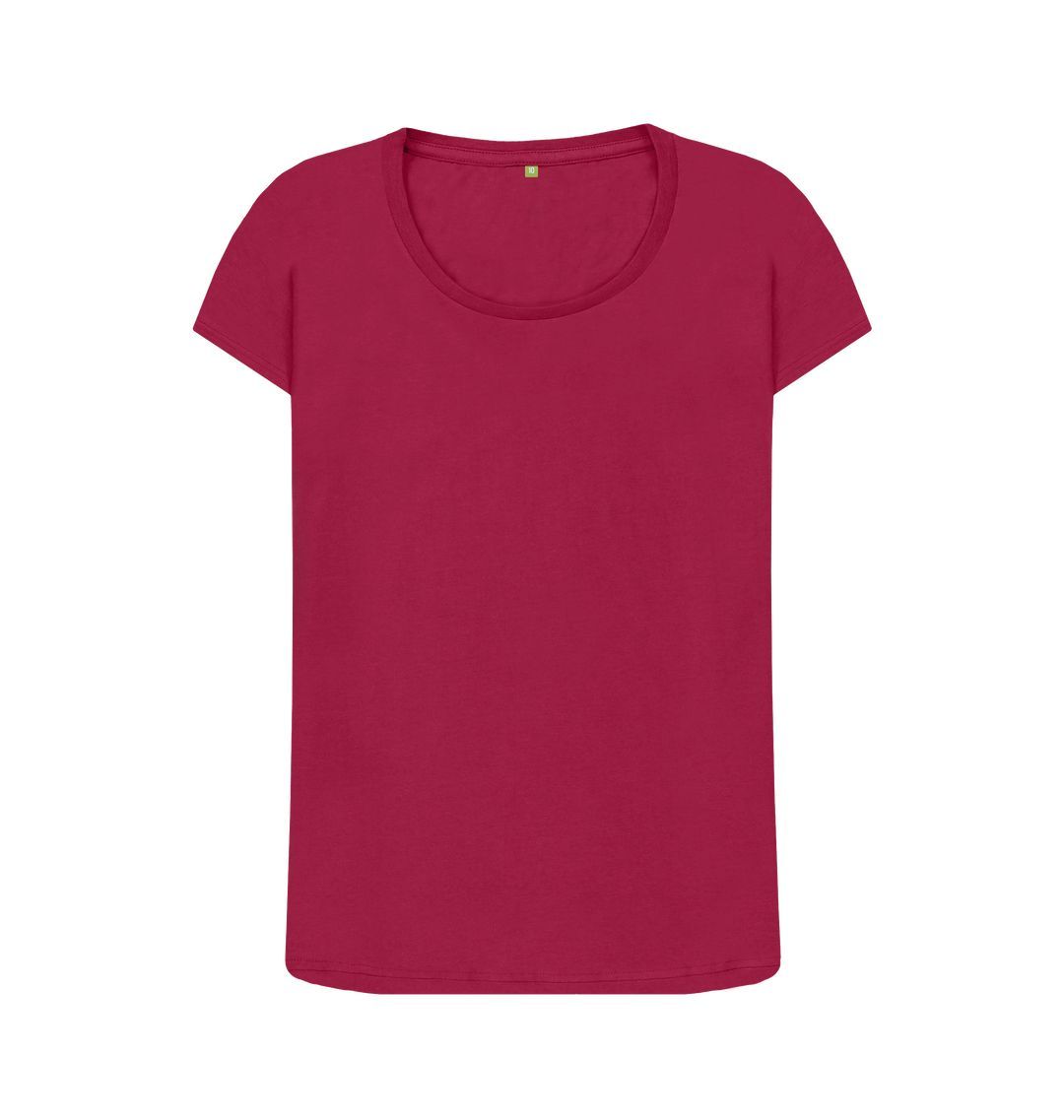 Cherry \\\\ud83c\\\\uddec\\\\ud83c\\\\udde7 Empty Canvas - Women's Organic Scoop Neck T-shirt (Dark)