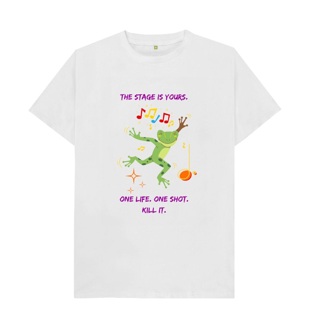 White \ud83c\uddec\ud83c\udde7 The Stage Is Yours One Shot One Life Kill It (Light) - Unisex Organic Cotton T-Shirt