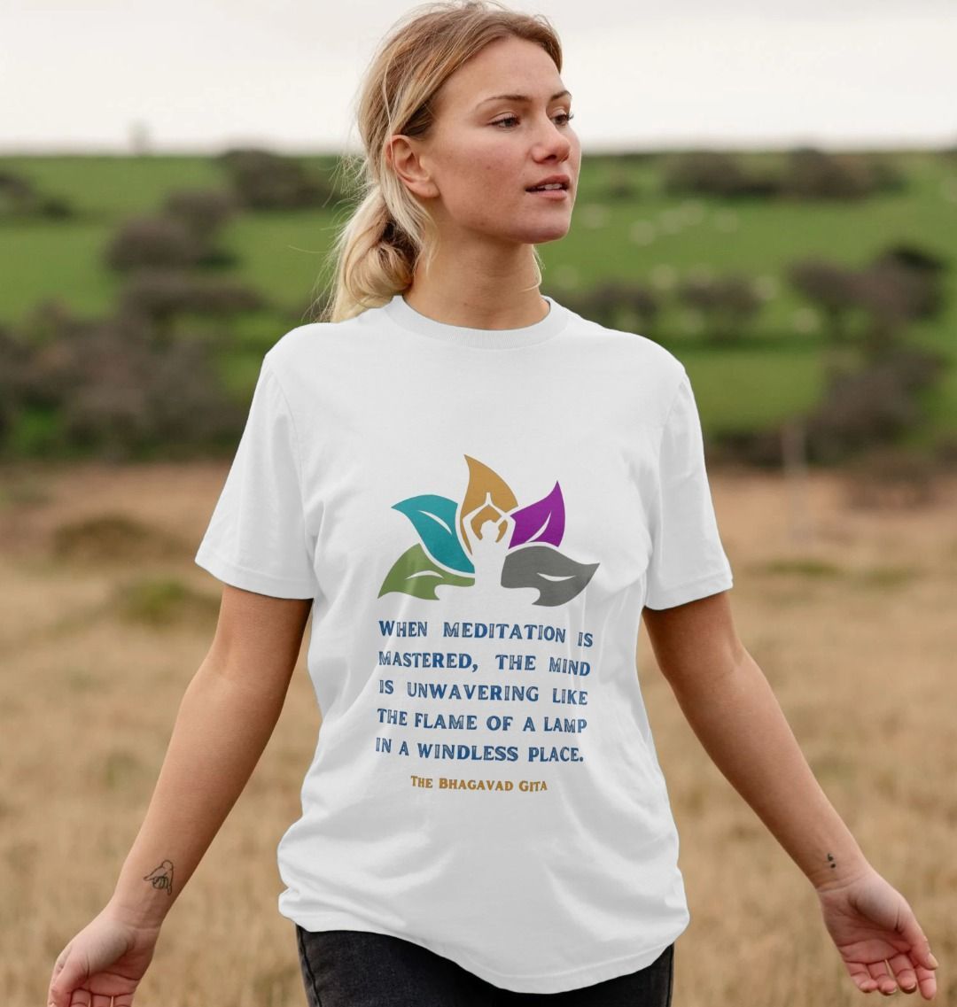 🇬🇧 Meditation: The Ultimate Mind Medicine (Light) - Unisex Organic Cotton T-Shirt