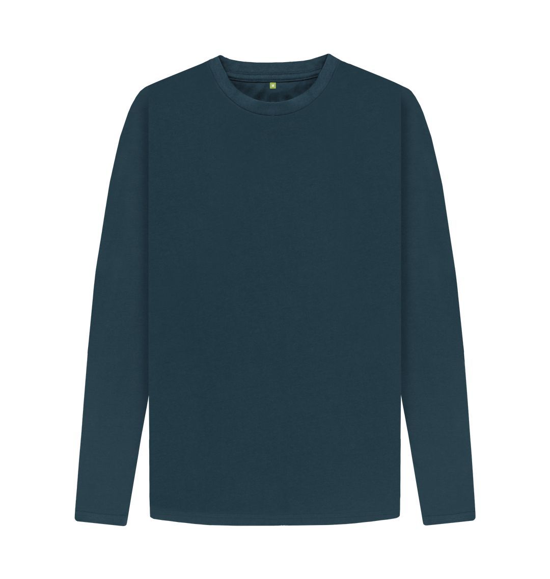 Denim Blue \ud83c\uddec\ud83c\udde7 Empty Canvas - Men's Organic Long Sleeve T-shirt