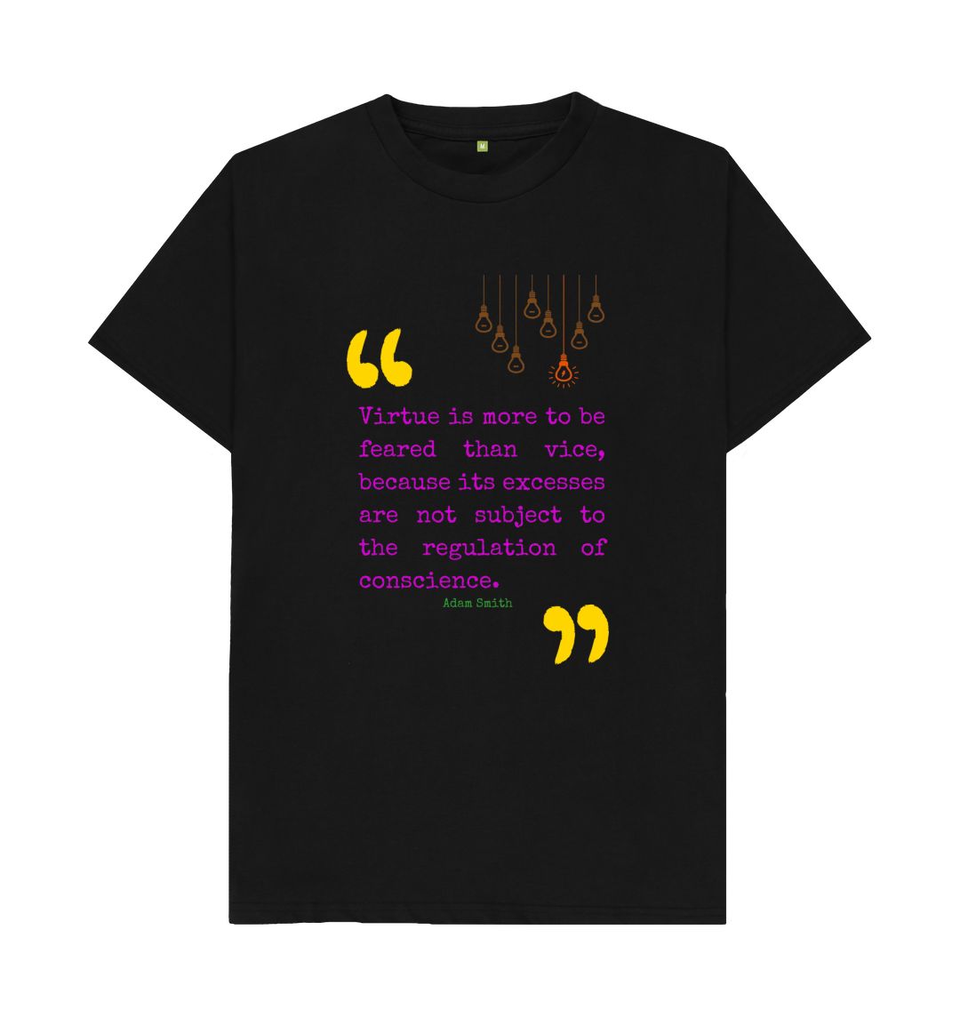 Black \ud83c\uddec\ud83c\udde7 Virtue Is More To Be Feared Than Vice (Dark)- Unisex Organic Cotton T-Shirt