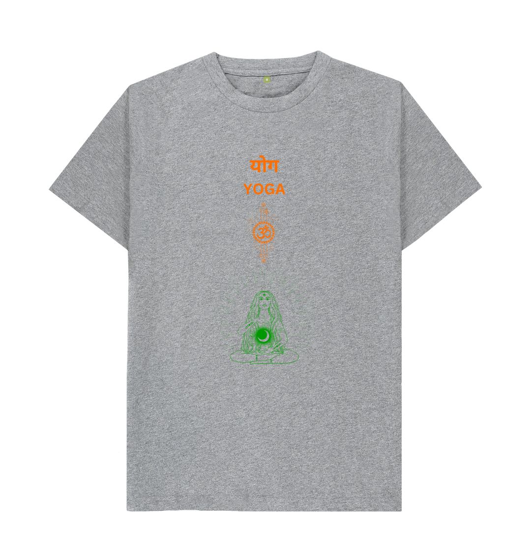 Athletic Grey \ud83c\uddec\ud83c\udde7 Yoga Om - Unisex Organic Cotton T-Shirt