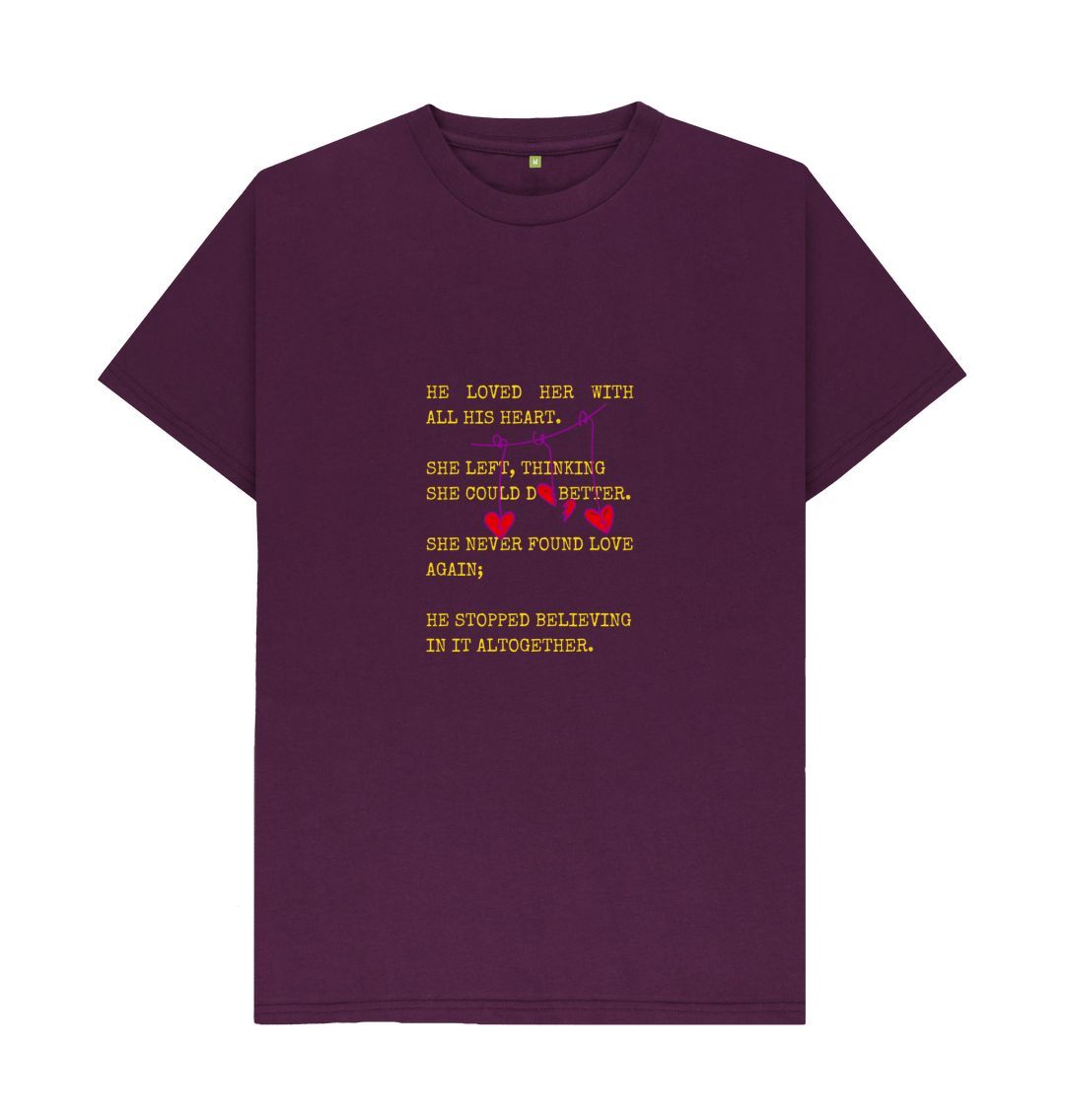 Purple \ud83c\uddec\ud83c\udde7 Unrequited Love (Dark) - Unisex Organic Cotton T-Shirt