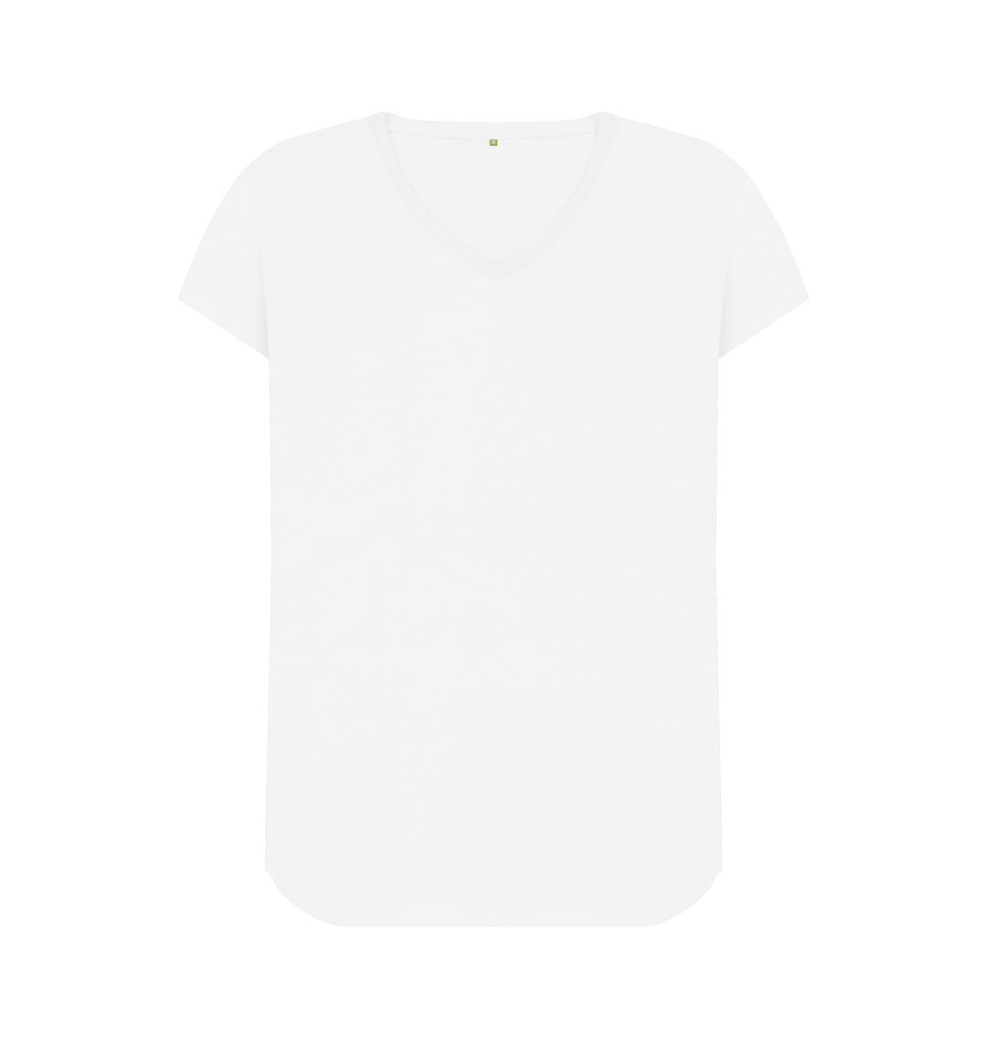 White \\ud83c\\uddec\\ud83c\\udde7 Empty Canvas - Women's Organic V-Neck T-shirt