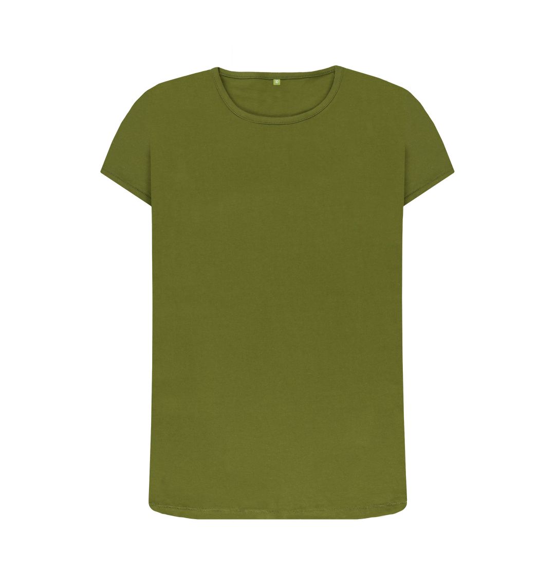 Moss Green \ud83c\uddec\ud83c\udde7 Empty Canvas - Women's Organic Crew Neck T-shirt (Dark)