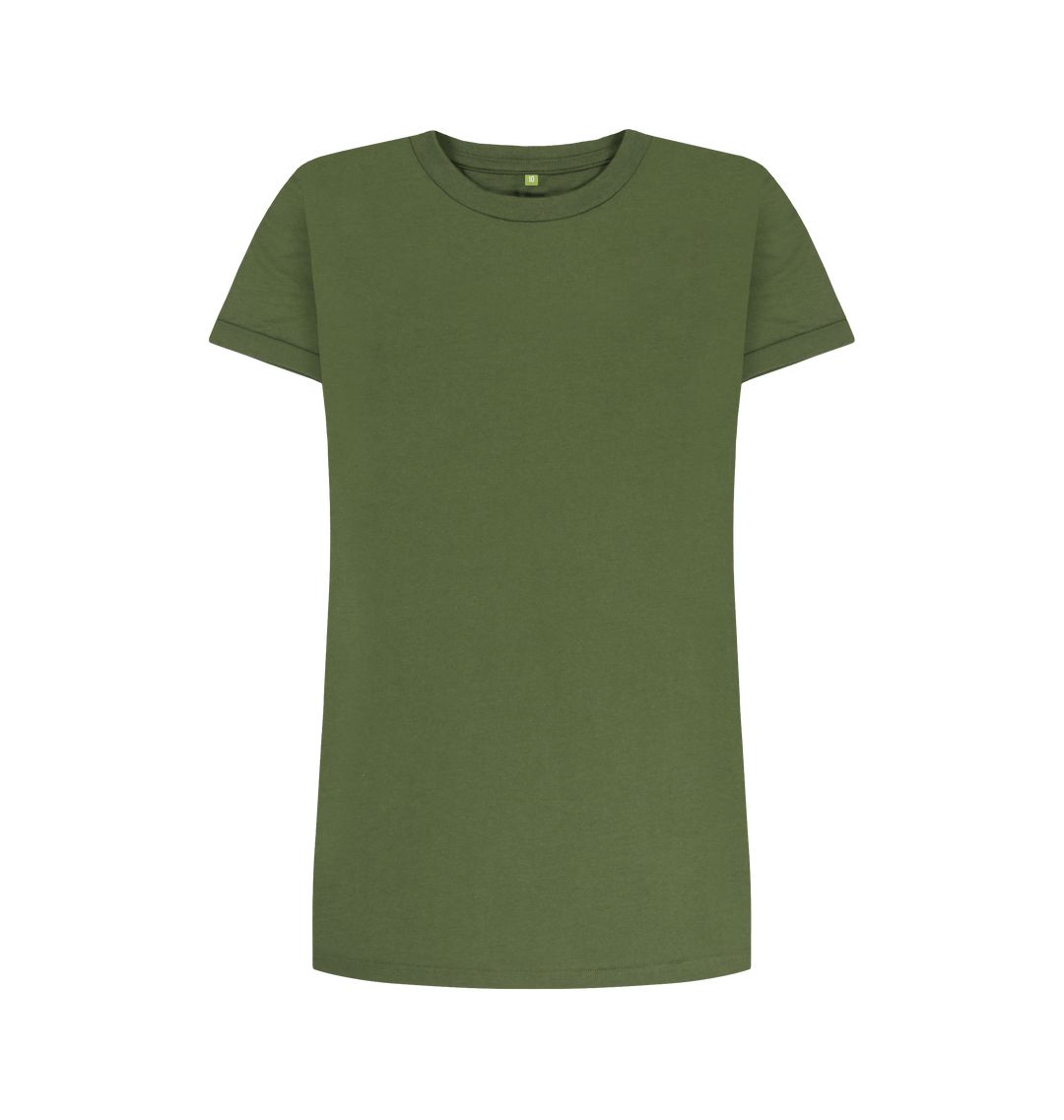 Khaki \ud83c\uddec\ud83c\udde7 Empty Canvas - Women's Organic T-shirt Dress