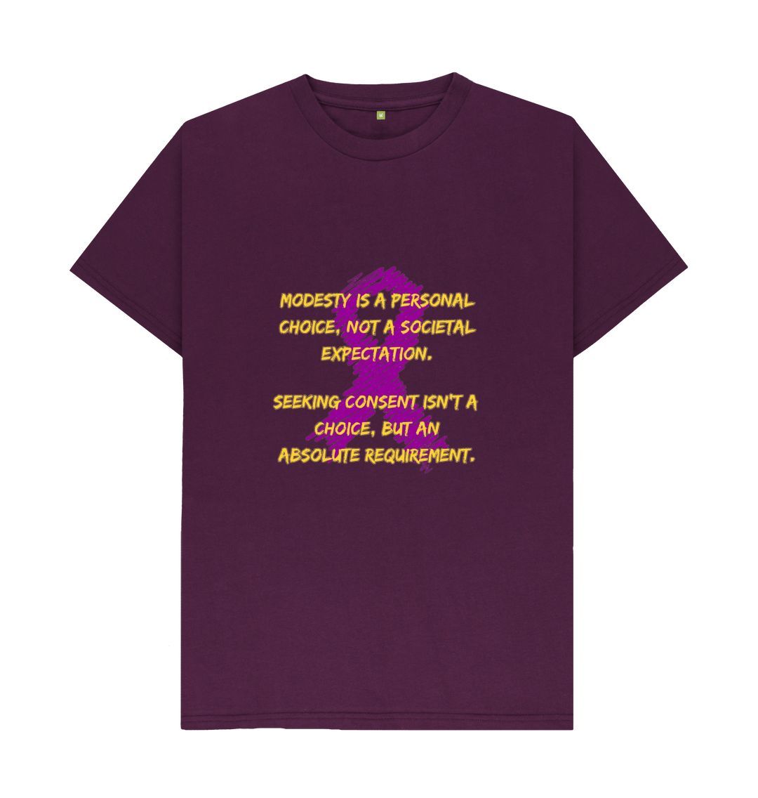 Purple \ud83c\uddec\ud83c\udde7 Modesty Is A Personal Choice (Dark) - Unisex Organic Cotton T-Shirt