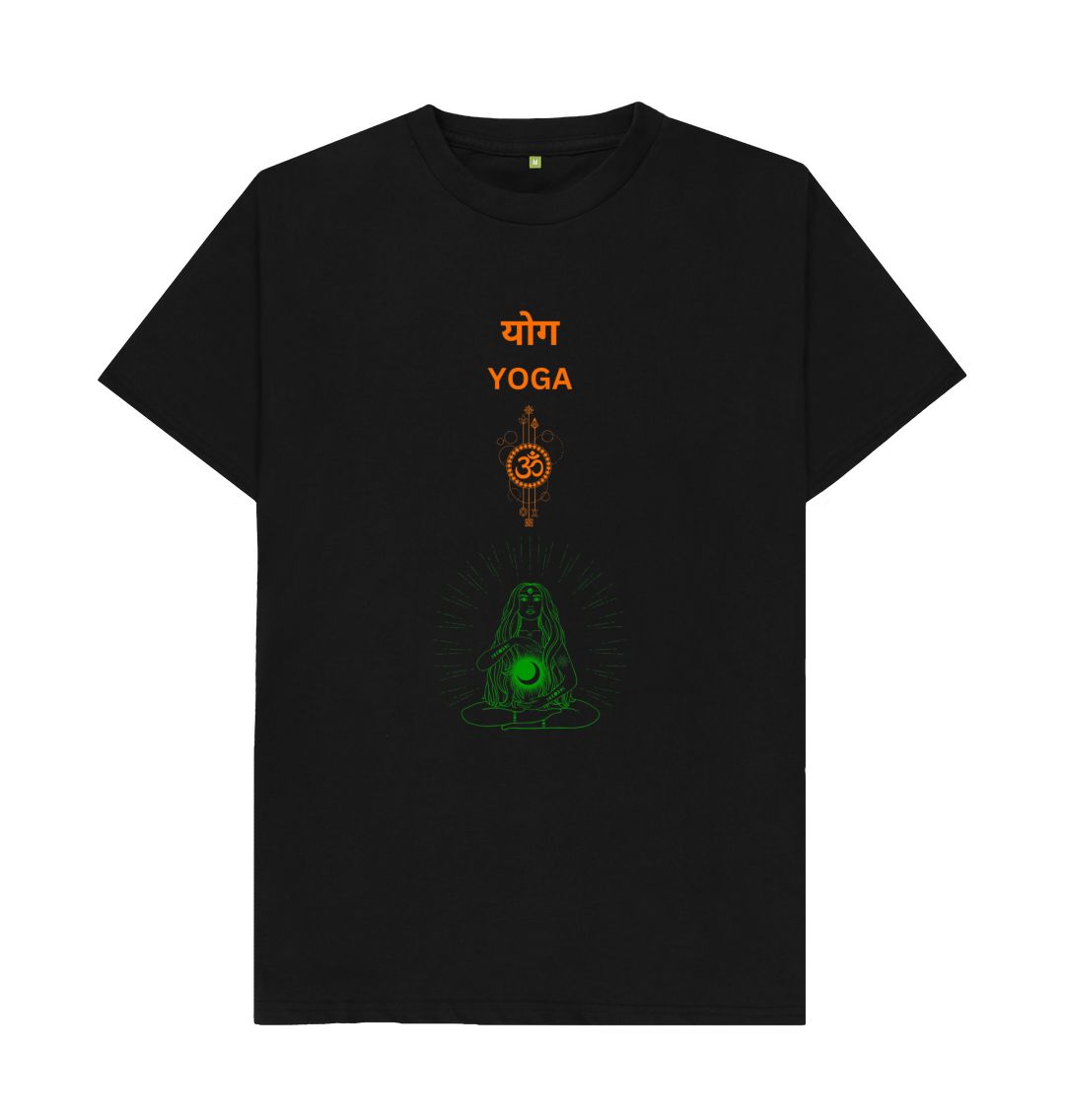 Black \ud83c\uddec\ud83c\udde7 Yoga Om - Unisex Organic Cotton T-Shirt