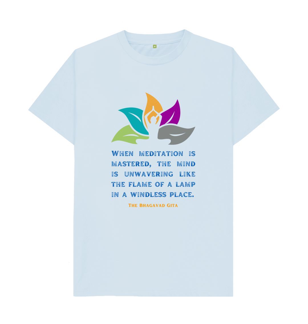 Sky Blue \\\\ud83c\\\\uddec\\\\ud83c\\\\udde7 Meditation: The Ultimate Mind Medicine (Light) - Unisex Organic Cotton T-Shirt